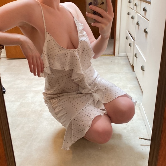 👽[ VS ] Low Back Ruffle Full Length Slip Dress - Picture 14 of 14